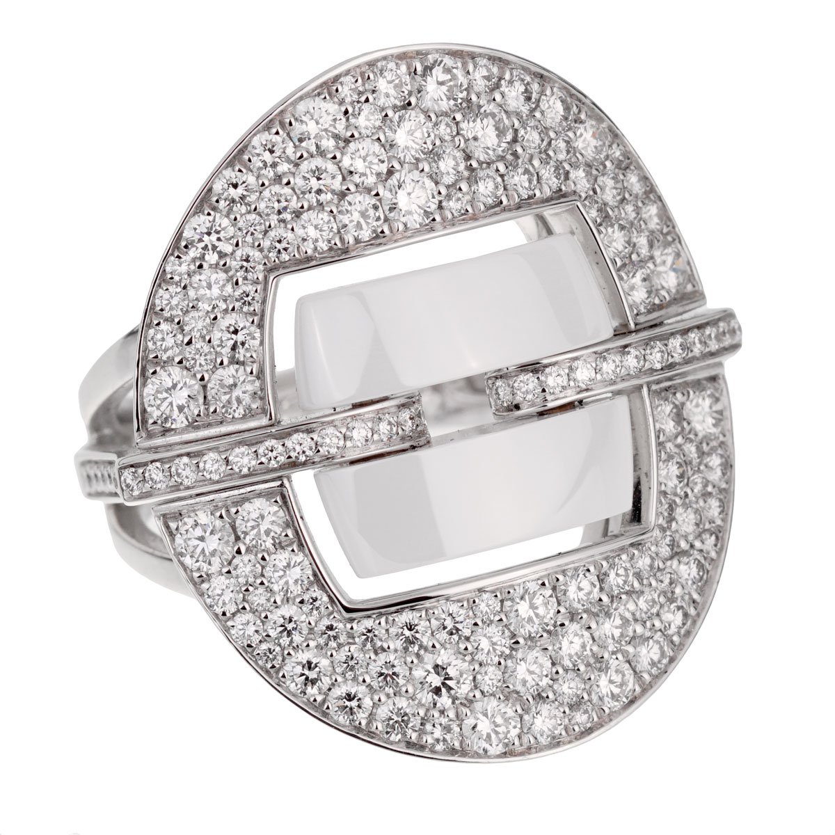 Chanel Pre-Owned Chanel 18K White Gold 0.78 ct Diamond Ring  CH01-040422-W-575 - Jomashop