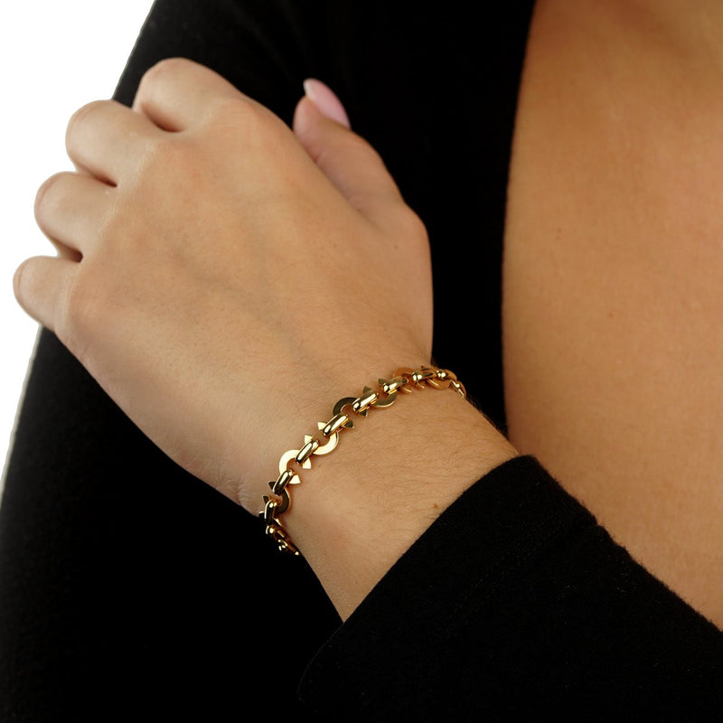 Chanel Yellow Gold C Charm Bracelet