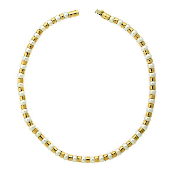 Chanel Yellow Gold Pearl Bead Necklace – Opulent Jewelers