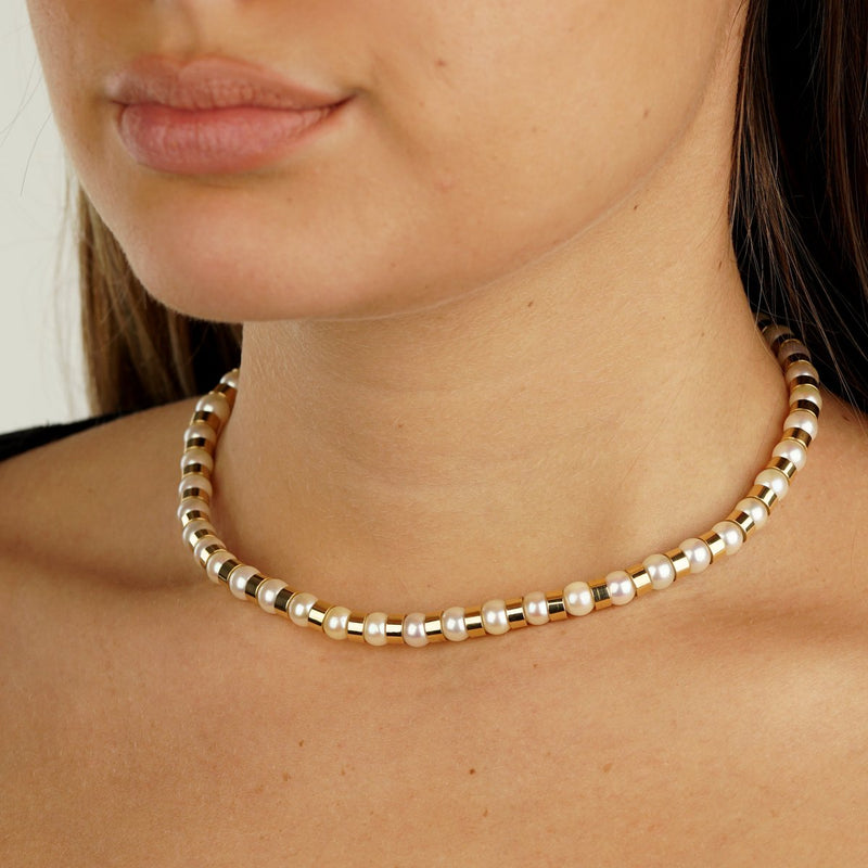 chanel choker pearl necklace