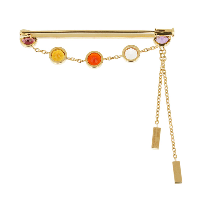 Chaumet Diamond Gemstone Yellow Gold Brooch