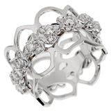 Chaumet Hortensia Diamond White Gold Eternity Cocktail Ring 0003298