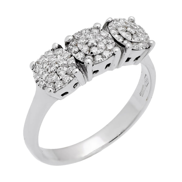 Chimento Past Present Future White Gold Diamond Ring 0000611