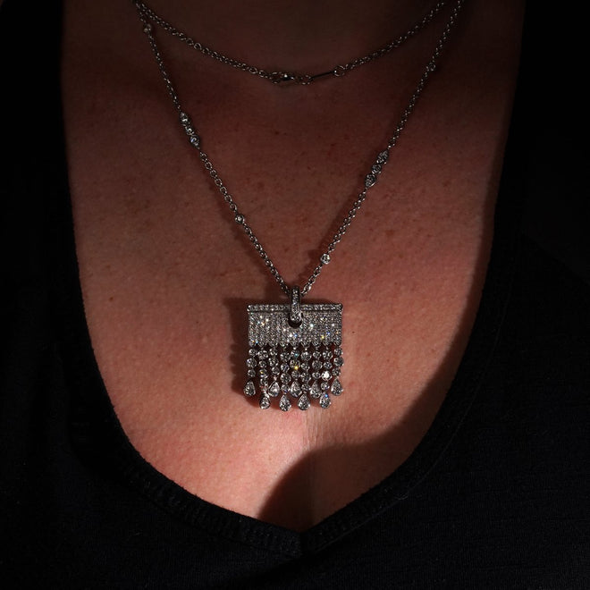 Chopard Diamond Tassel Drop Necklace 0000617