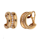 Chopard Diamond Yellow Gold Hoop Earrings 0001894