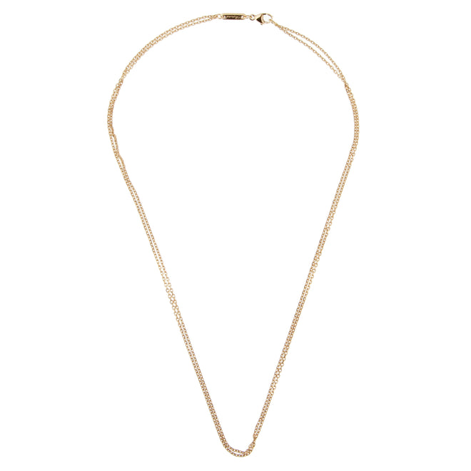 Chopard Double  Rose Gold Cable Chain Link Necklace 0000253
