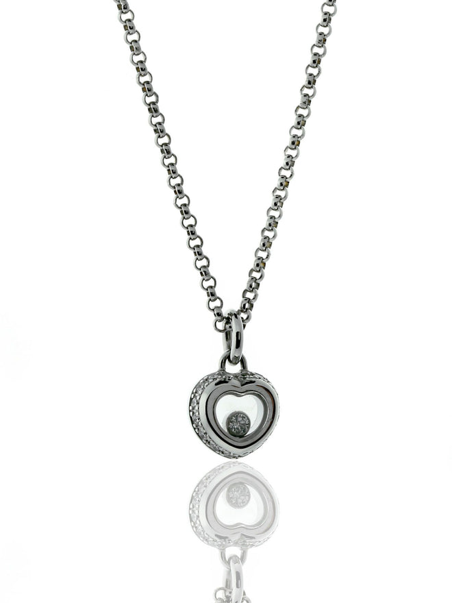 Chopard Happy Diamond Heart 18k White Gold Necklace 799008-1001 799008-1001(2)