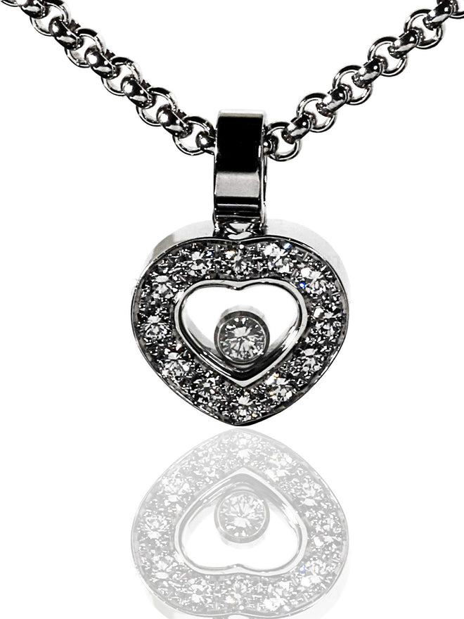 Chopard Happy Diamond Heart Necklace in 18k White Gold 79/2936 281127000000-1