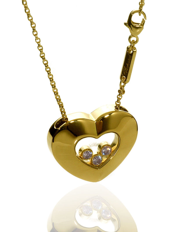 Chopard Happy Diamond Heart Necklace in 18k Yellow Gold 79/3550 281126000000