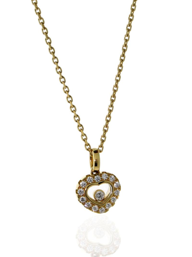 Chopard Happy Diamond Heart Necklace in 18k Yellow Gold 796507-0001 796507-0001