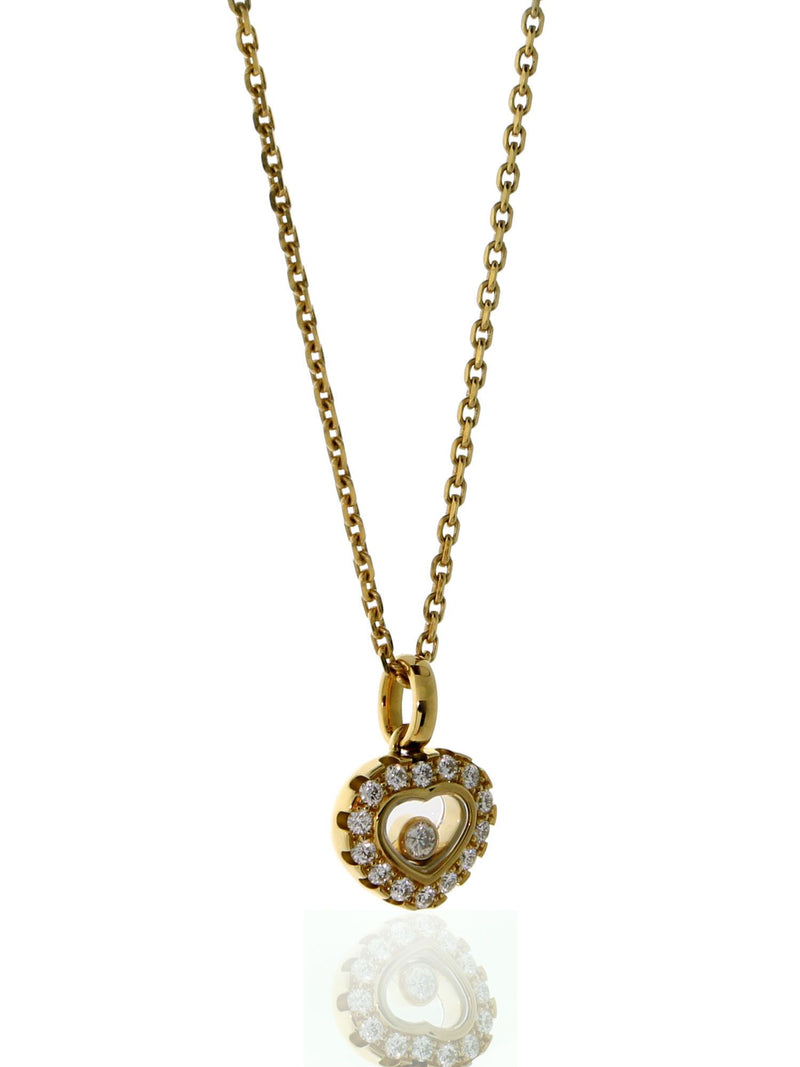 Chopard Happy Diamond Heart Necklace in 18k Yellow Gold 796507-0001 796507-0001