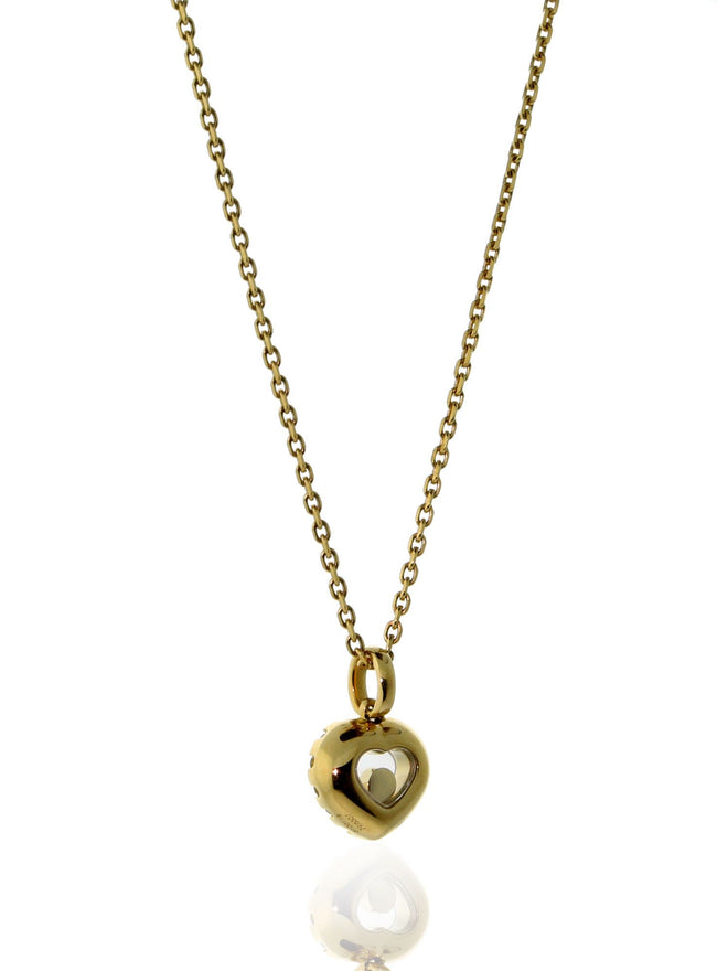 Chopard Happy Diamond Heart Necklace in 18k Yellow Gold 796507-0001 796507-0001