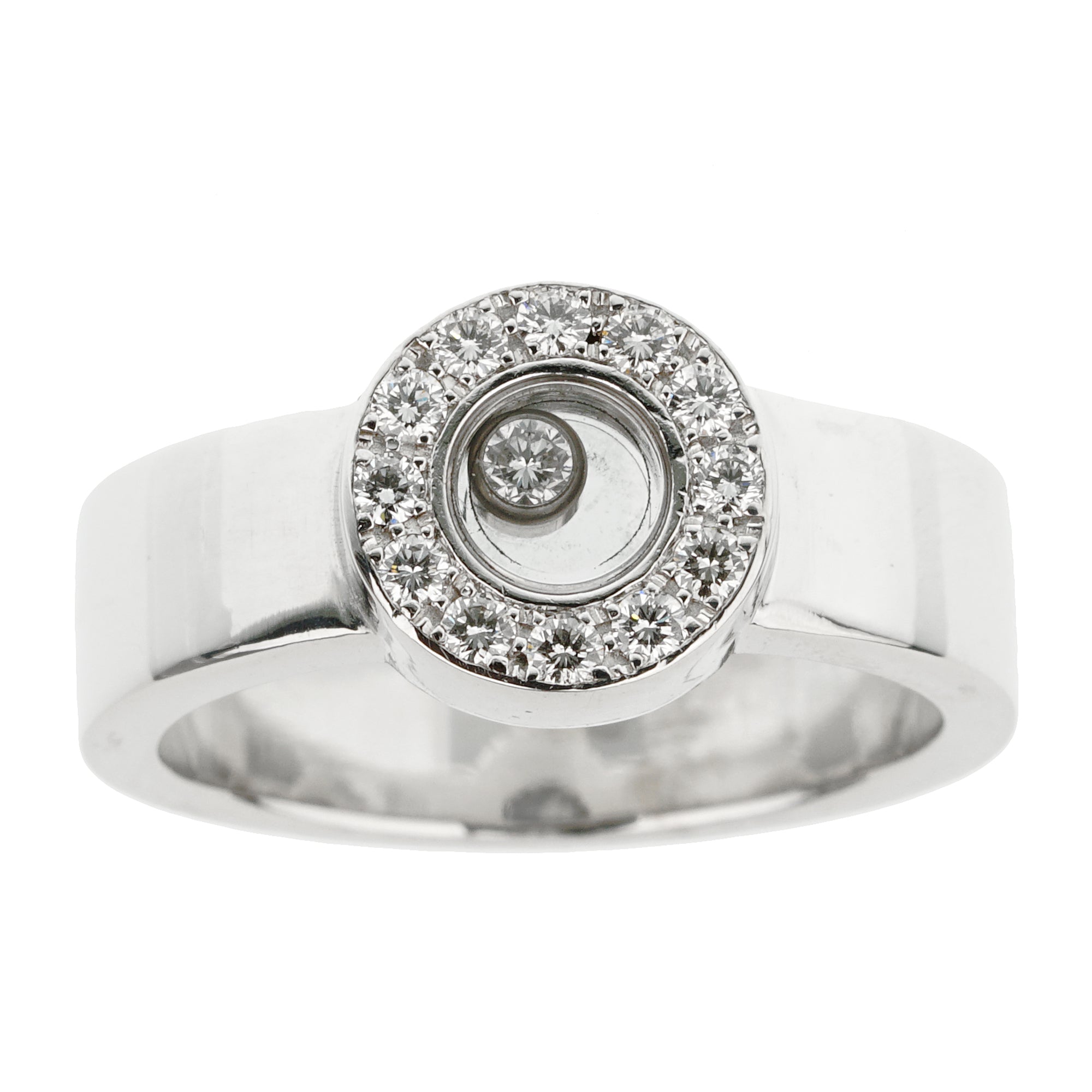 Chopard Happy Diamond 18k White Gold Cocktail Ring