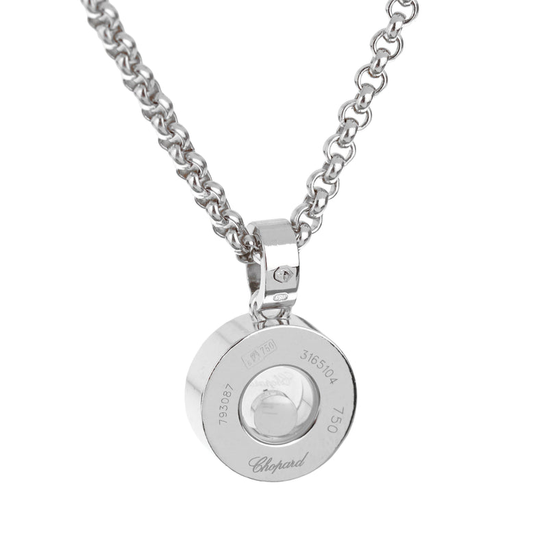 Chopard Happy Diamond White Gold Diamond Pendant Necklace Opulent Jewelers