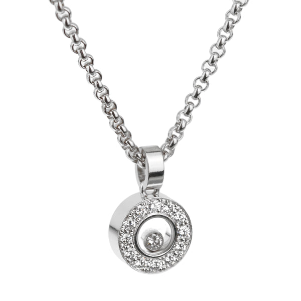 Chopard 18K Rose Gold 1 Diamond Happy Bubbles Pendant Necklace – THE CLOSET