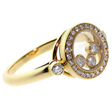 Chopard Happy Diamond Yellow Gold Cocktail Ring Size 6 1/2 0003161