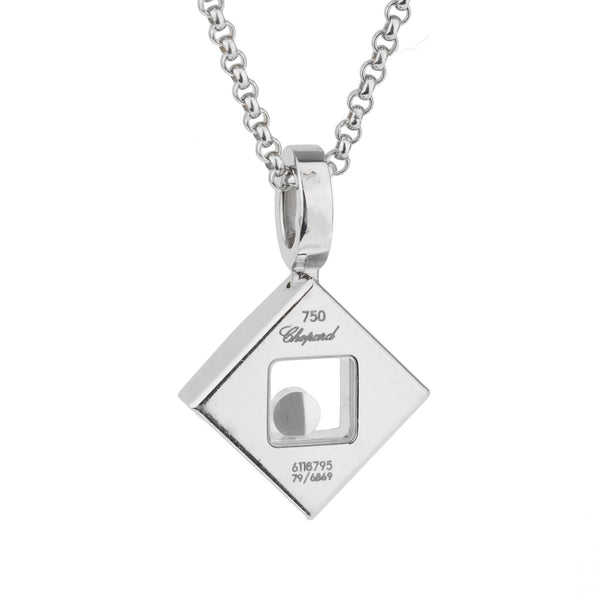 Chopard Happy Diamonds Square White Gold Necklace 0001726