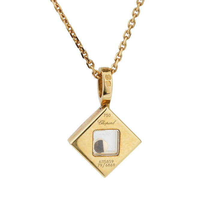 Chopard Happy Diamonds Square Yellow Gold Necklace 0001727