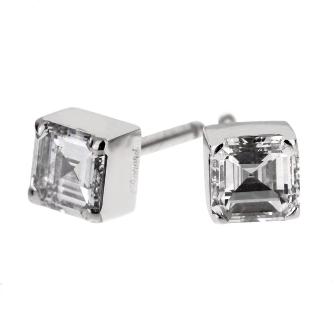 Chopard Ice Cube Square Cut Diamond Stud Earrings 0001269