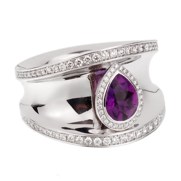 Chopard Imperiale Amethyst Diamond White Gold Ring 0001949