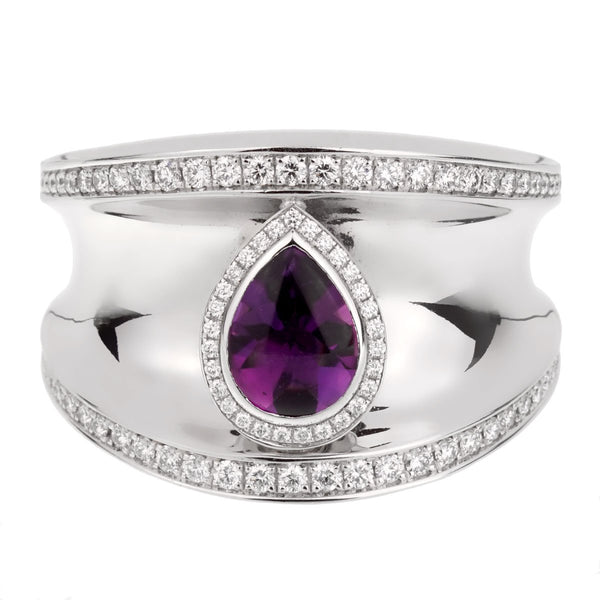 Chopard Imperiale Amethyst Diamond White Gold Ring 0001949