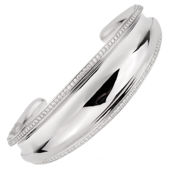 Chopard Imperiale Diamond White Gold Cuff Bangle Bracelet 0001952