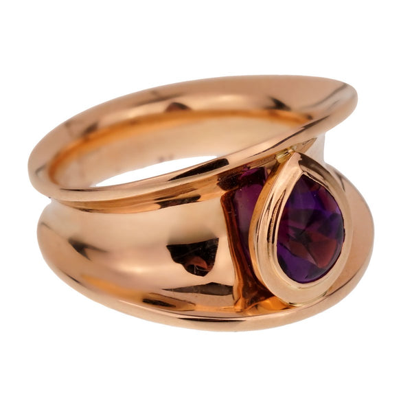 Chopard Imperiale Pear Amethyst Rose Gold Ring 0001935