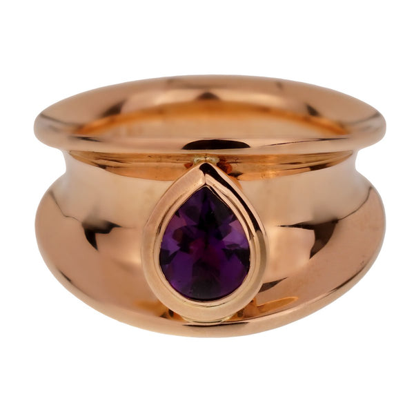 Chopard Imperiale Pear Amethyst Rose Gold Ring 0001935