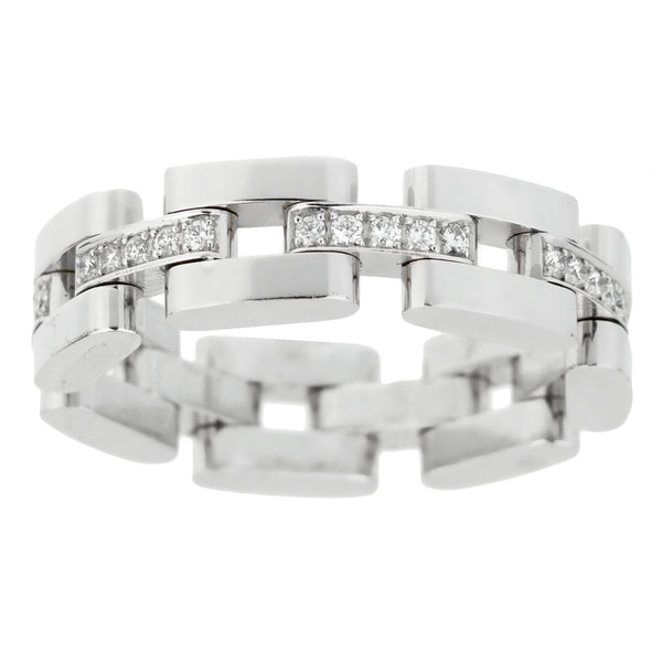Chopard Les Chaines 3 Row White Gold Diamond Ring 0001734