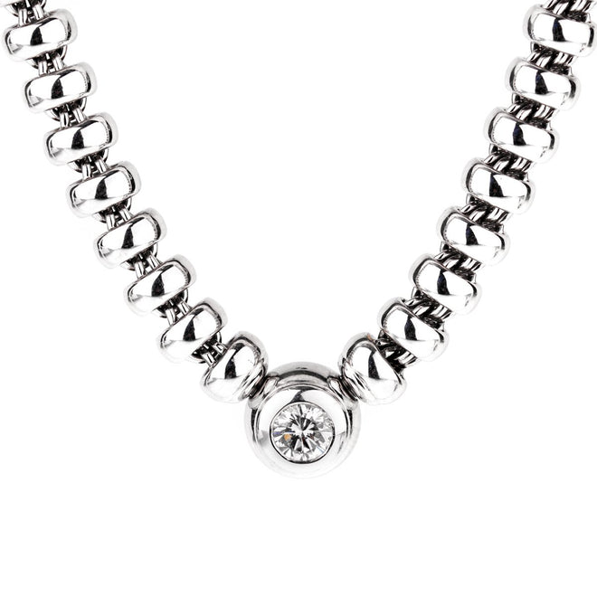 Chopard Les Chaines Diamond Solitaire White Gold Necklace 0000251
