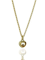 Chopard Miss Happy Diamond Heart 18k Yellow Gold Necklace 799008-0001 799008-0001