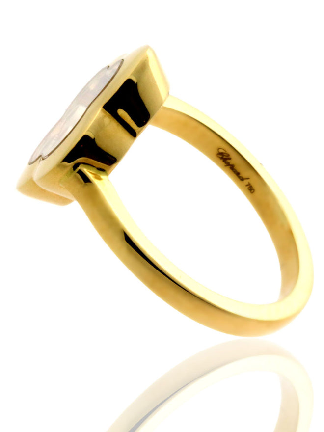 Chopard Quatrefoil Happy Diamond Ring in 18kt Yellow Gold 826956-0110 826956-0110