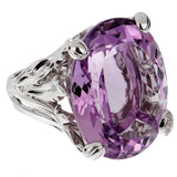 Christian Dior 44.5ct Amethyst Diamond Cocktail White Gold Ring 0002783