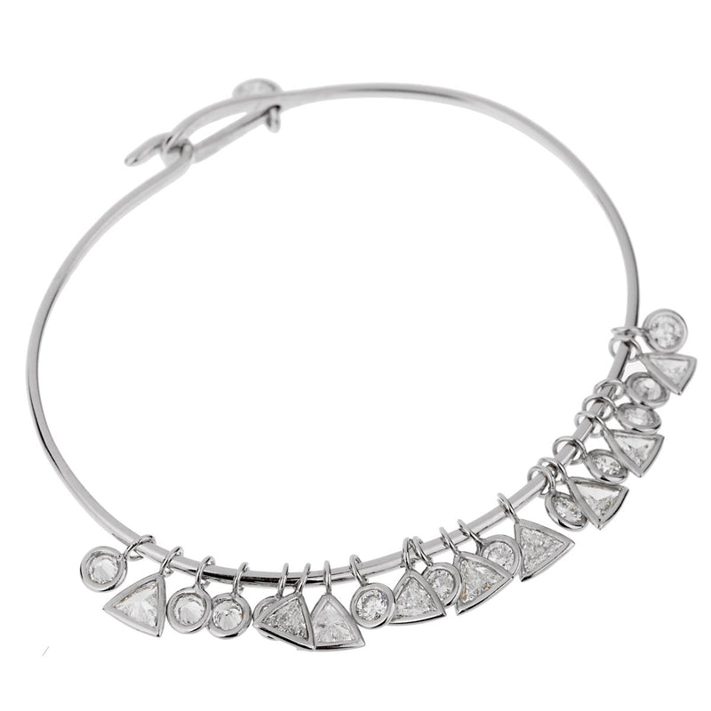 Christian Dior Dangling Diamond White Gold Bracelet 0002705