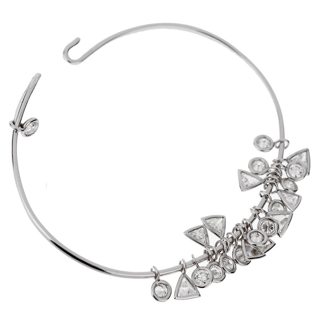 Christian Dior Dangling Diamond White Gold Bracelet 0002705