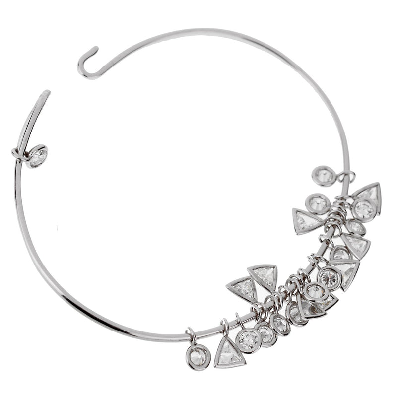 Christian Dior Dangling Diamond White Gold Bracelet 0002705