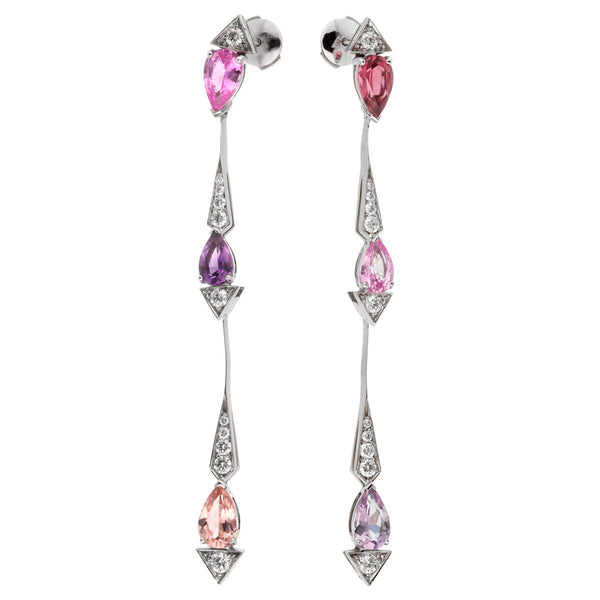 Christian Dior Diamond Sapphire Drop Earrings 1cda1