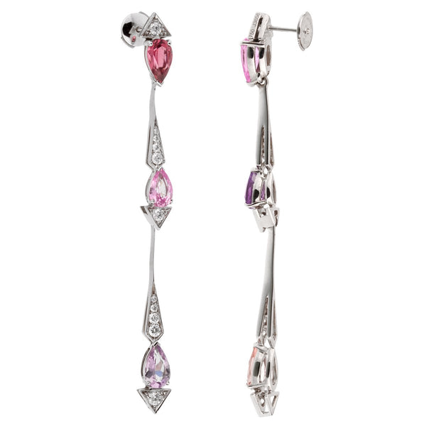 Christian Dior Diamond Sapphire Drop Earrings 1cda1