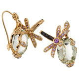 Christian Dior Green Beryl Diamond Sapphire Yellow Gold Earrings 0002771