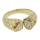 Christian Dior Heart Diamond Yellow Gold Cocktail Ring bl11hah5