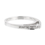 Comete Gioelli Diamond Band White Gold Ring 0000992