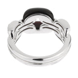 Damiani Lace White Gold Diamond Onyx Ring 0002519