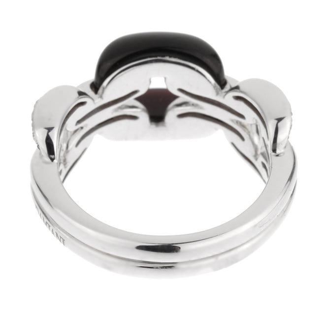 Damiani Lace White Gold Diamond Onyx Ring 0002519