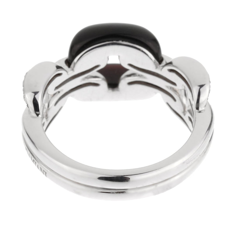 Damiani Lace White Gold Diamond Onyx Ring 0002519