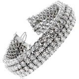 David Webb Diamond Tennis Platinum Bracelet 00DWTen