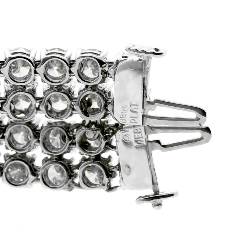 David Webb Diamond Tennis Platinum Bracelet 00DWTen