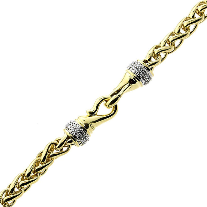 David Yurman Wheat Diamond Gold Necklace DVD1201