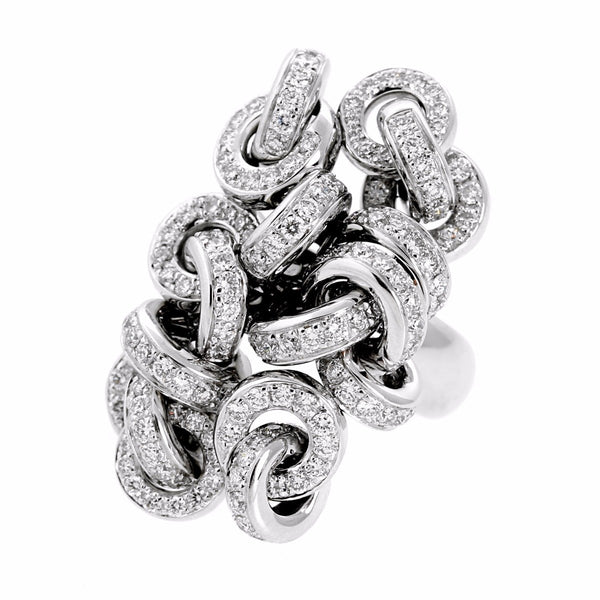 De Grisogono Diamond Cocktail White Gold Ring 0000561