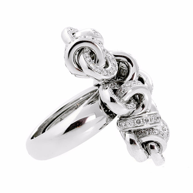 De Grisogono Diamond Cocktail White Gold Ring 0000561