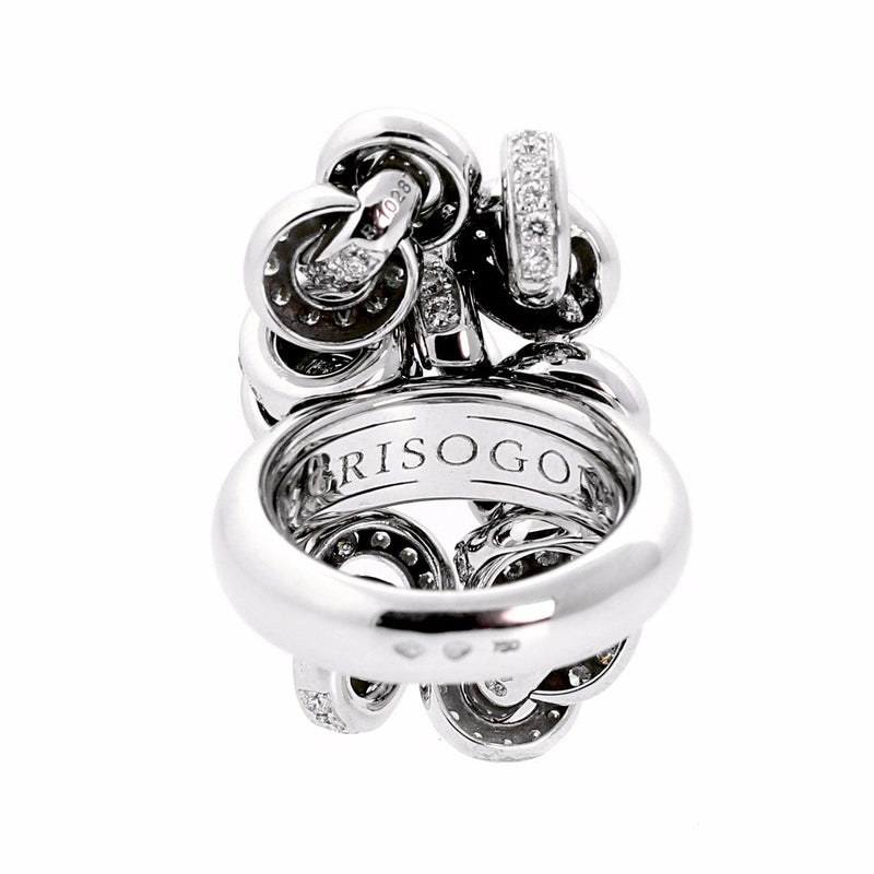 De Grisogono Diamond Cocktail White Gold Ring 0000561